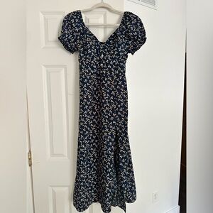 Altar’d State Navy blue and yellow floral dress size S